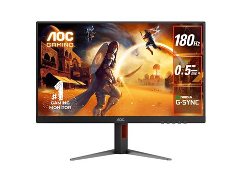 AOC 27G4 Gaming Monitor|27 inch|IPS FHD 1920x1080 180hz|1ms|HDMI DP|VESA|Low Blue Mode|Adaptive Sync|HAS|3YR Warranty